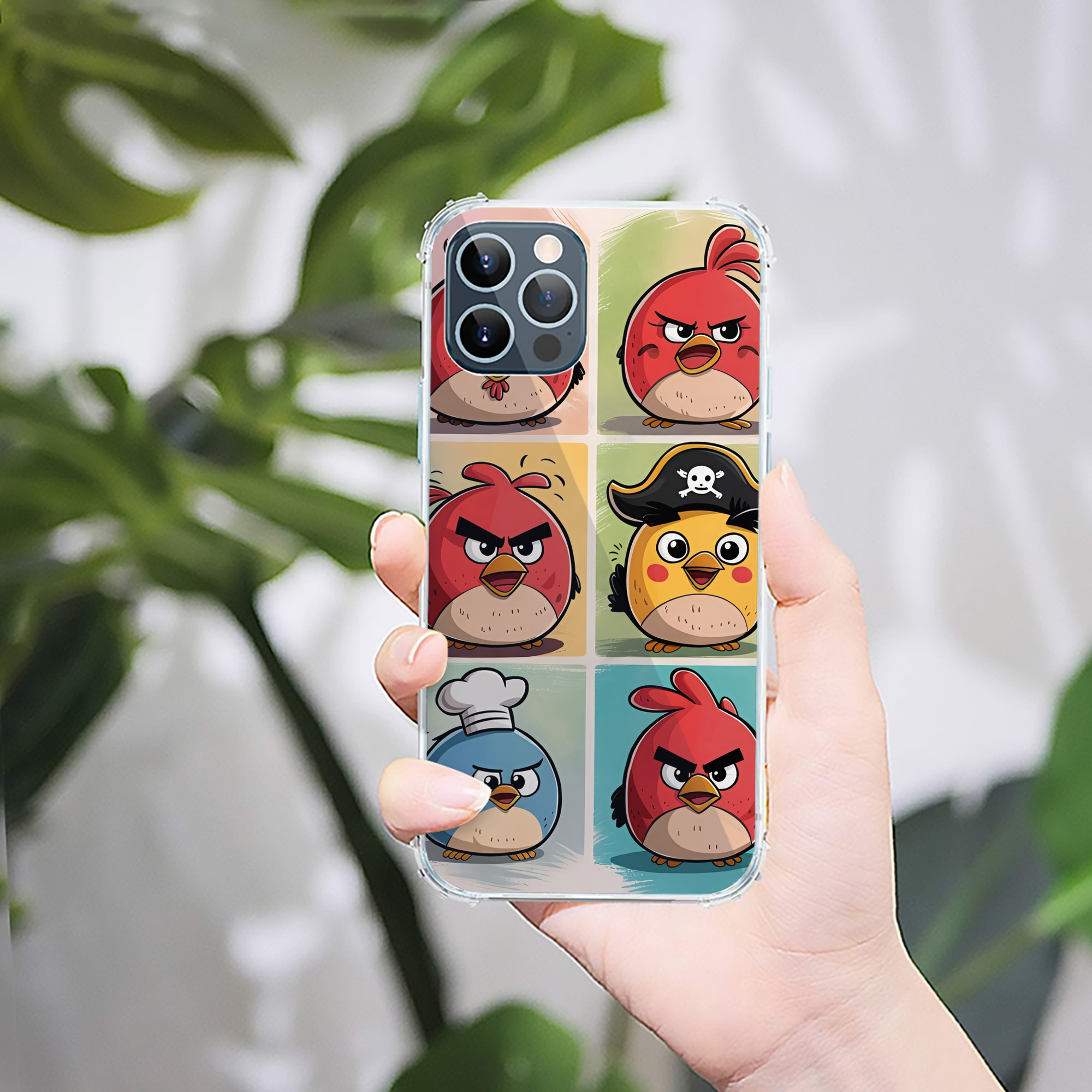 （画像用） Angry Birds アングリーバード 【iPhone 12シリーズ対応】透明スマホケース（クリアソフトケース）
